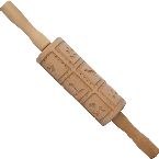 6-1-2in Hand Carved Springerle Rolling Pin