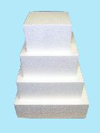 Square Styrofoam Cake Dummies 4 inches High (sold individually)