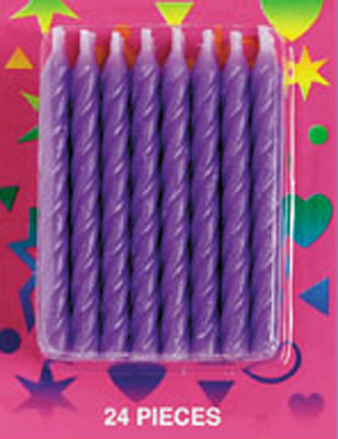 Candy Stripe Candles Purple