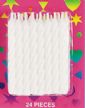 Candy Stripe Candles White