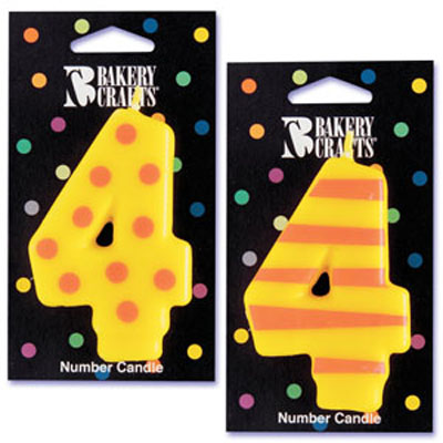 Number 4 Candle