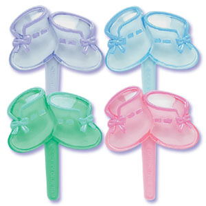 Baby Booties Puffy Cupcake Picks