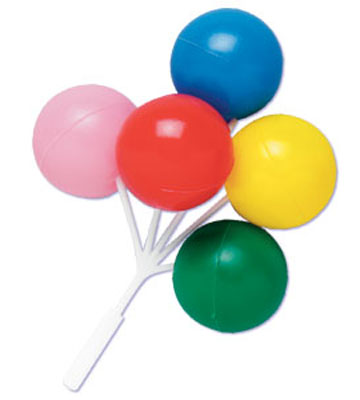 Primary Color Balloon Cluster Cupcake Picks