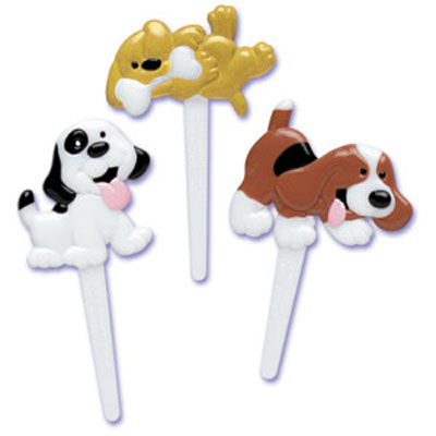 Puppy Dog Puffy Cupcake Picks