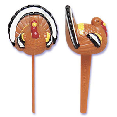 3-D Turkey Cupcake Picks