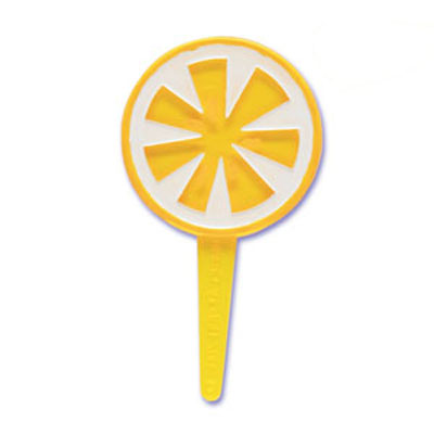 Yellow Lemon Slice Cupcake Picks