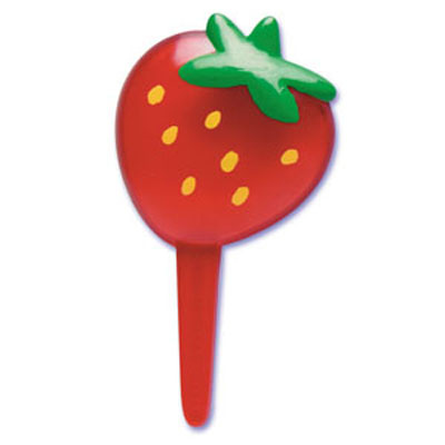 Red Strawberries Puffy Cupcake Picks
