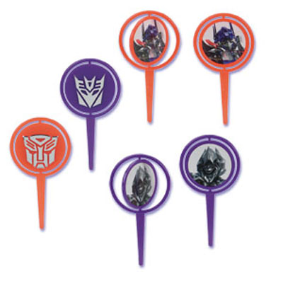 Transformers Spinner Cupcake Picks