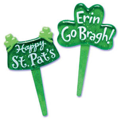 St. Patrick's Day Puffy Cupcake Picks