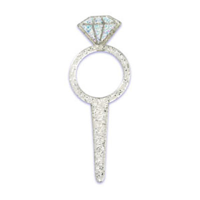 Engagement Ring Glitter Cupcake Picks