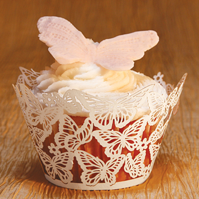 Cupcake Wrappers Butterflies Design
