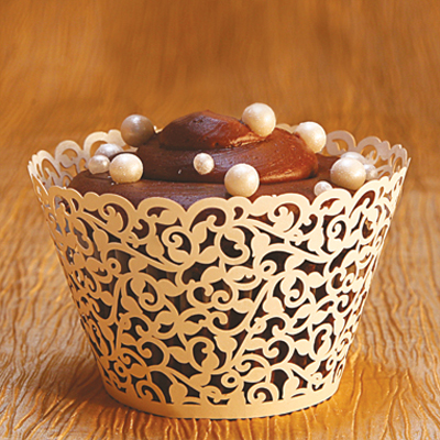 Cupcake Wrappers Ivy Vines Design