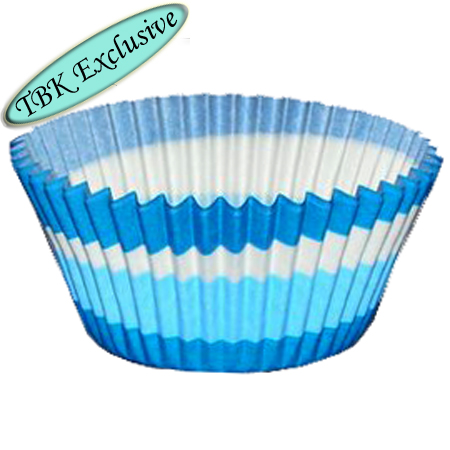 Blue Swirl Design Baking Cups