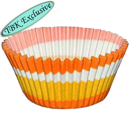 Orange Swirl Design Jumbo Baking Cups