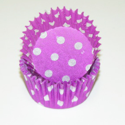 Purple Polka Dots Baking Cups