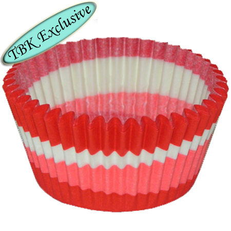 Red Swirl Design Baking Cups