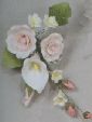 Tea Rose & Calla Lily Spray Gumpaste Flower 2 Pack 2-219