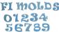 Upper Case Fun Alphabet & Numbers Silicone Mold