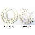 Small & Large Gumpaste Pearl Necklaces   2 Strands Per Package