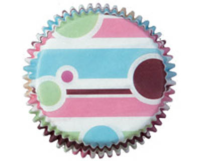 Bubble Stripes Mini Baking Cups