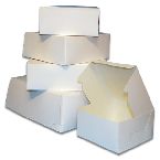 White Food Safe Cardboard Cake Boxes Without Windows