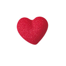 Heart Charms Red Sugar Decorations