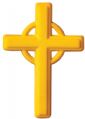 Gold Cross Sugar Decorations