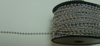 Silver 4mm Pearl Beading 72ft