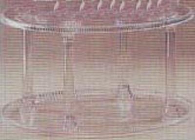 17in Crystal-Look Plate & Pillar Set