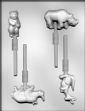 Zoo Animals Chocolate Sucker Candy Mold