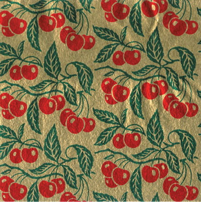 3 in X 3 in Cherry Print Foil Wrappers