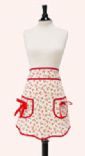 Jessie Steele Retro Cherries Print Half Apron