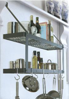 Rogar Double Bookshelf Pot Racks