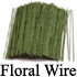Green & White Floral Wire