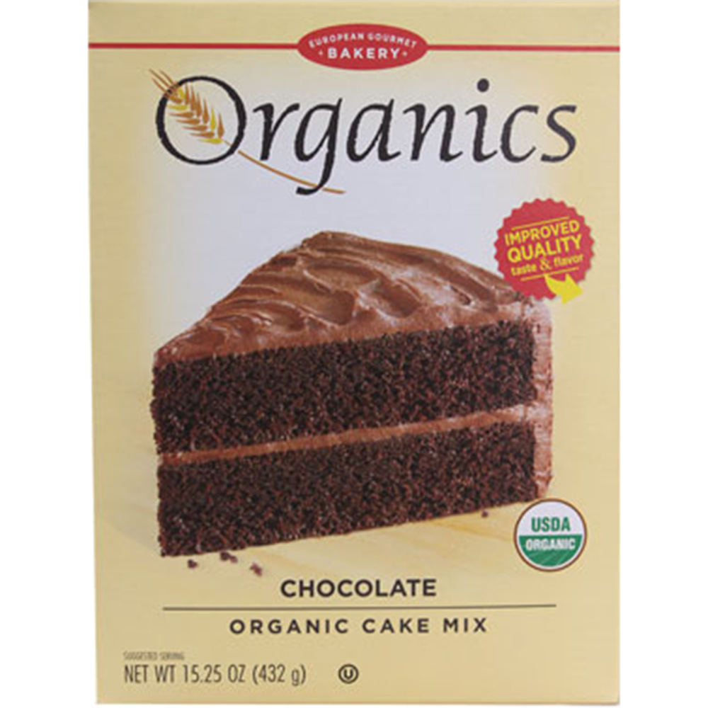 European Gourmet Bakery Organic Cake Mix Chocolate, 15.25oz