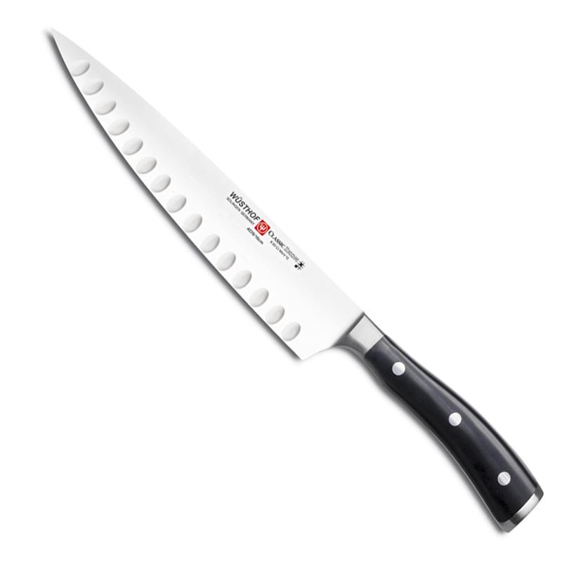 Wusthof Classic Ikon 8 Inch Cook's Knife, Hollow Edge