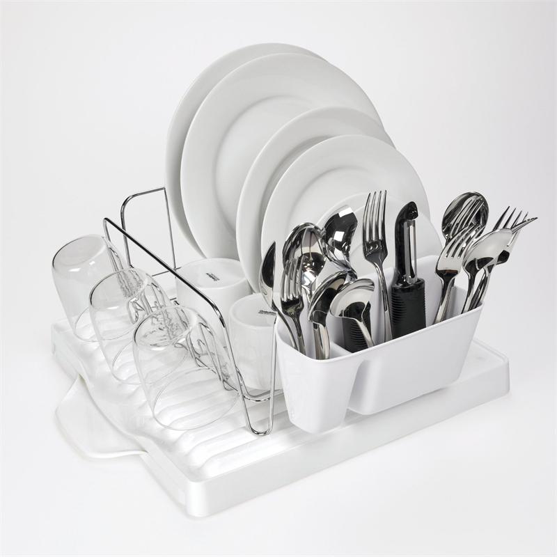 OXO Good Grips 3Piece Dish Rack Set with Expandable Drain Board