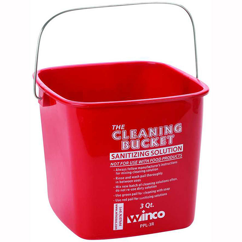 Winco 3 Quart Sanitation Bucket