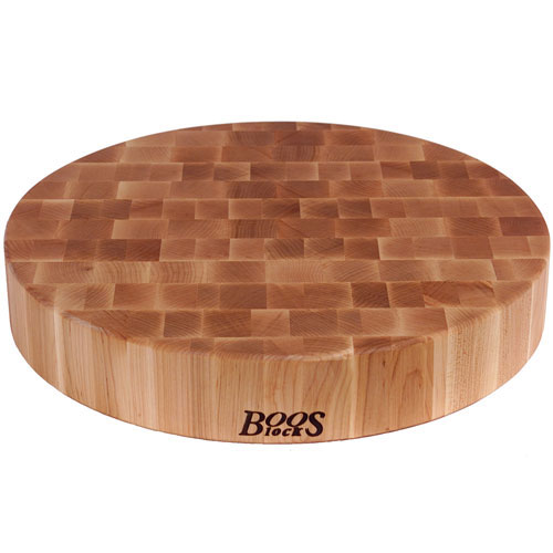 John Boos Chinese Style 18in x 3in Round Maple Chopping Block