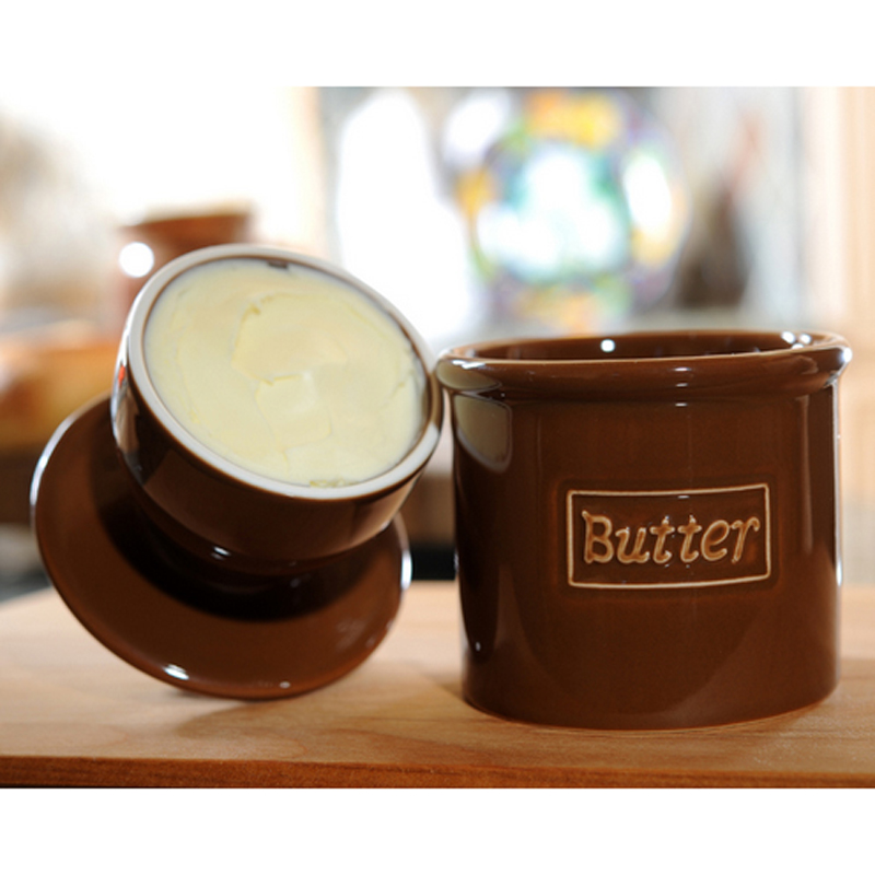Can I use whipped butter in the Butter Bell Crock? Whipped butter is not recommended for storage in the Butter Bell crock, as it is less dense than regular butter. It contains tiny air pockets (hence the fluffiness) which causes the butter to fall into the water. In addition, ghee or clarified butters are not recommended for use in the Butter Bell crock.