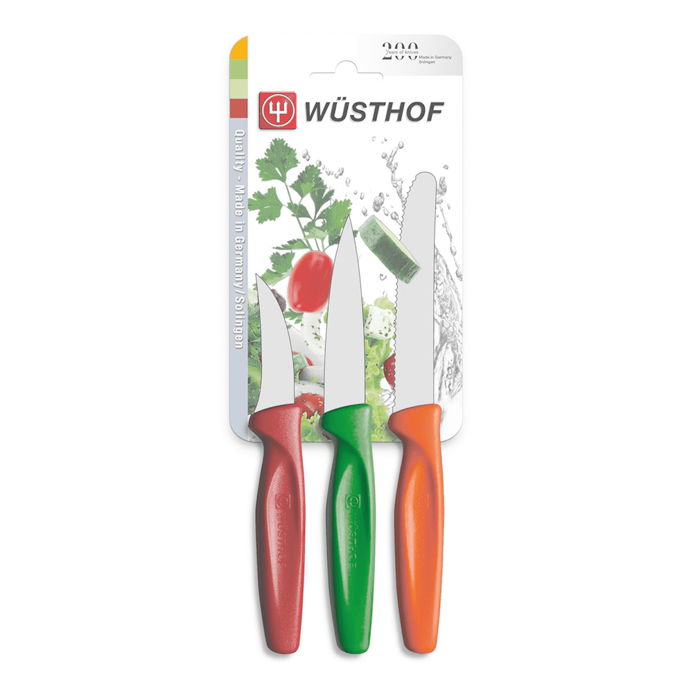 Wusthof Silverpoint II 3 Piece Colored Paring Knife Set