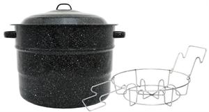 Granite-Ware Enameled Steel 21.5 Quart Canner With Rack