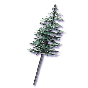 Green Pine Tree Cake Toppers