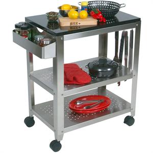 John Boos Stainless Steel & Granite Outdoor Culinary Kitchen Cart