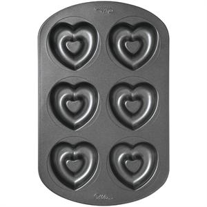 6-Cavity Heart Doughnut Pan