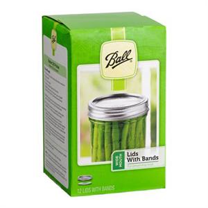 Ball Wide Mouth Jar Lids with Bands Set of 12
