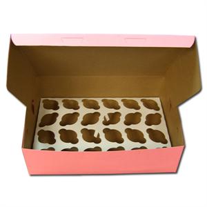 Pink 2 Dozen Mini Cupcake Box - 2 Piece
