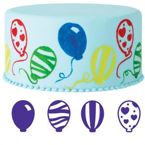 4-Pc. Balloons Cake Stamp Set