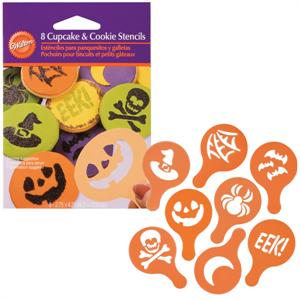 Halloween Cupcake & Cookie Stencils 8-pc Set