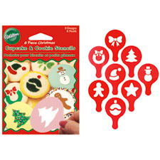 Christmas Cupcake & Cookie Stencils 8-pc Set